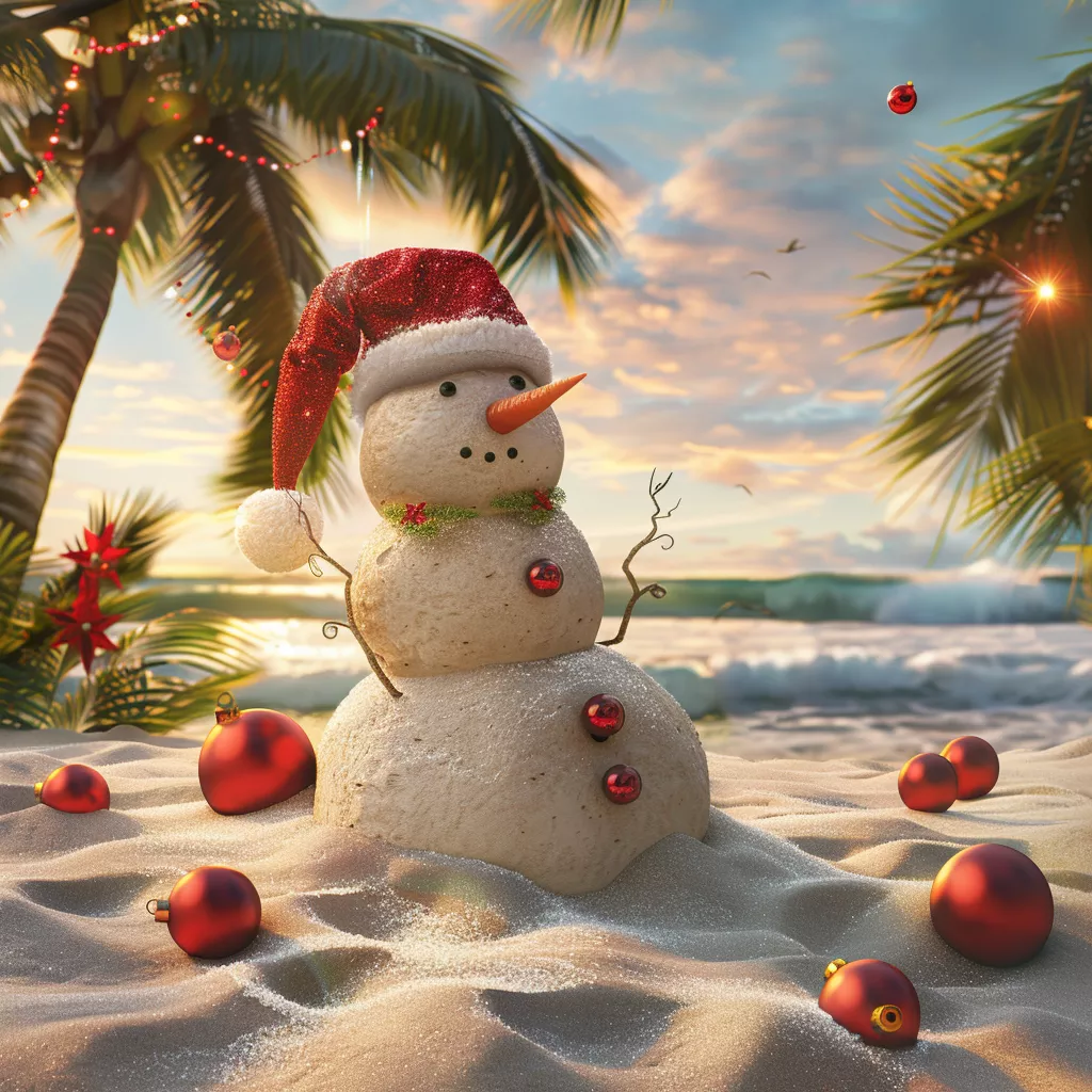 wbsoft_a_sand_snowman_on_a_tropical_beach_wearing_a_red_Santa_h_b25af10a-f255-4ee3-96f7-d852dccf1c7e.png