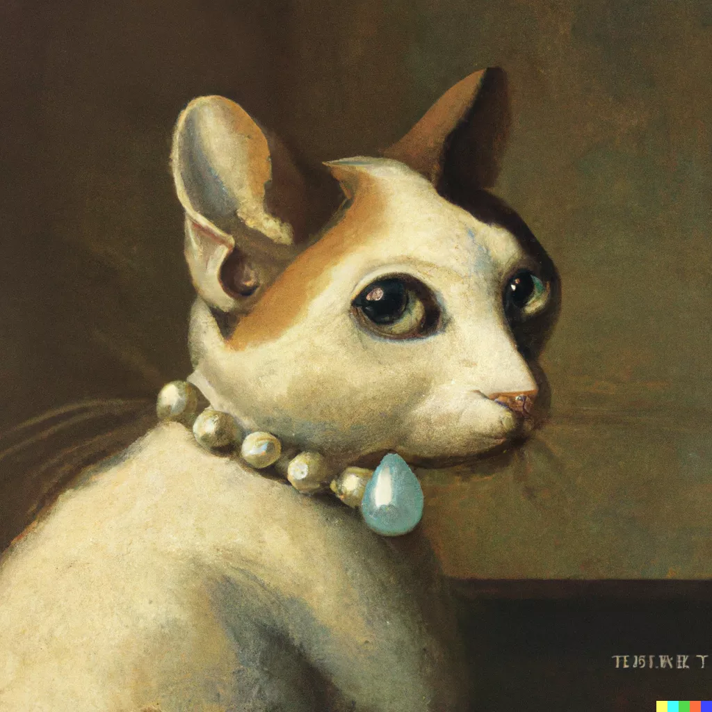 DALL·E 2023-05-25 18.19.34 - _An cat with pearl earrings_ by Johannes Vermeer.png