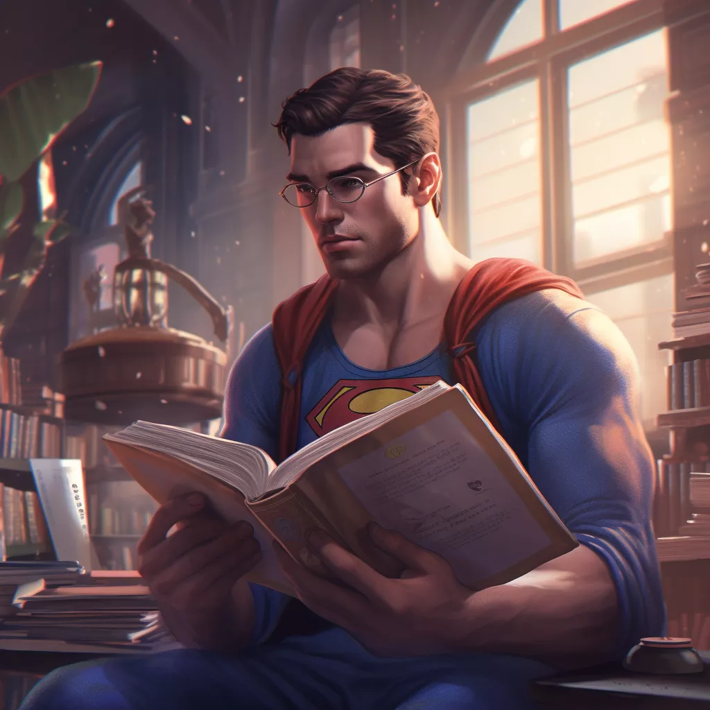 wbsoft_Superman_reading_in_the_library_handsome_man_no_beard_Ai_8a7db837-047b-4572-8c13-de8735504e0c.png