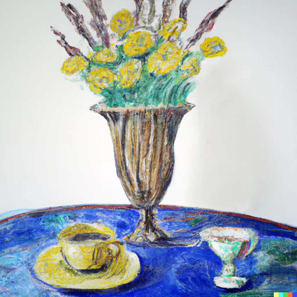 DALL·E 2023-05-30 10.16.36 - Vase and coffee on the round table by painting Vincent van Gogh.png