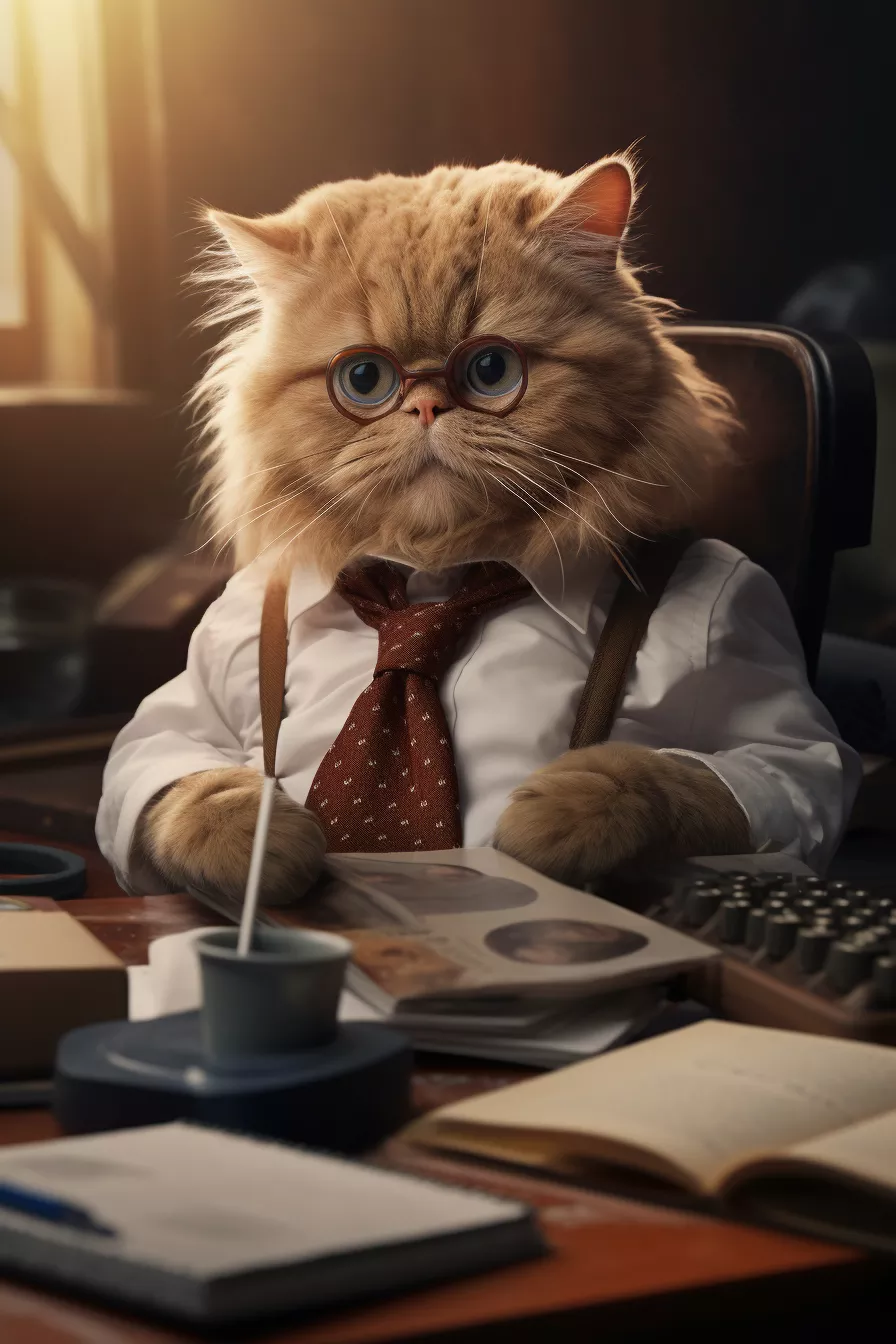 wbsoft_cat_is_working_at_the_office_acting_like_human_photoreal_d2170d78-3b6f-4ba6-b8ed-b7045c1a1e73.png