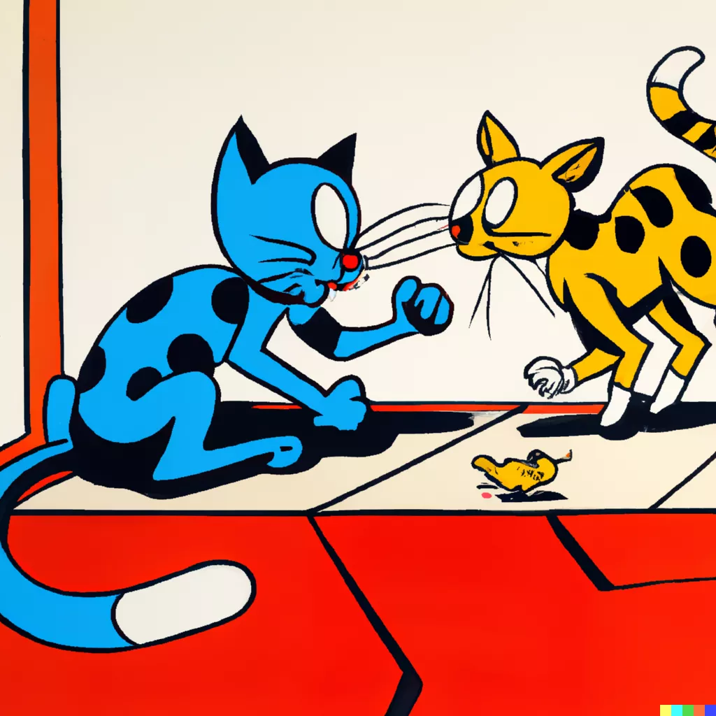 DALL·E 2023-07-01 00.08.50 - Tom and Jerry by painting Roy Fox Lichtenstein.png