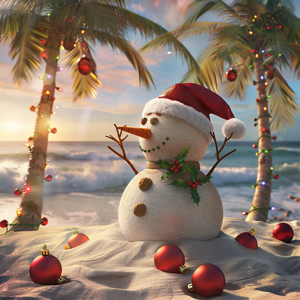 wbsoft_a_sand_snowman_on_a_tropical_beach_wearing_a_red_Santa_h_1355a503-13dc-493b-8a67-64254dc2a29c.png