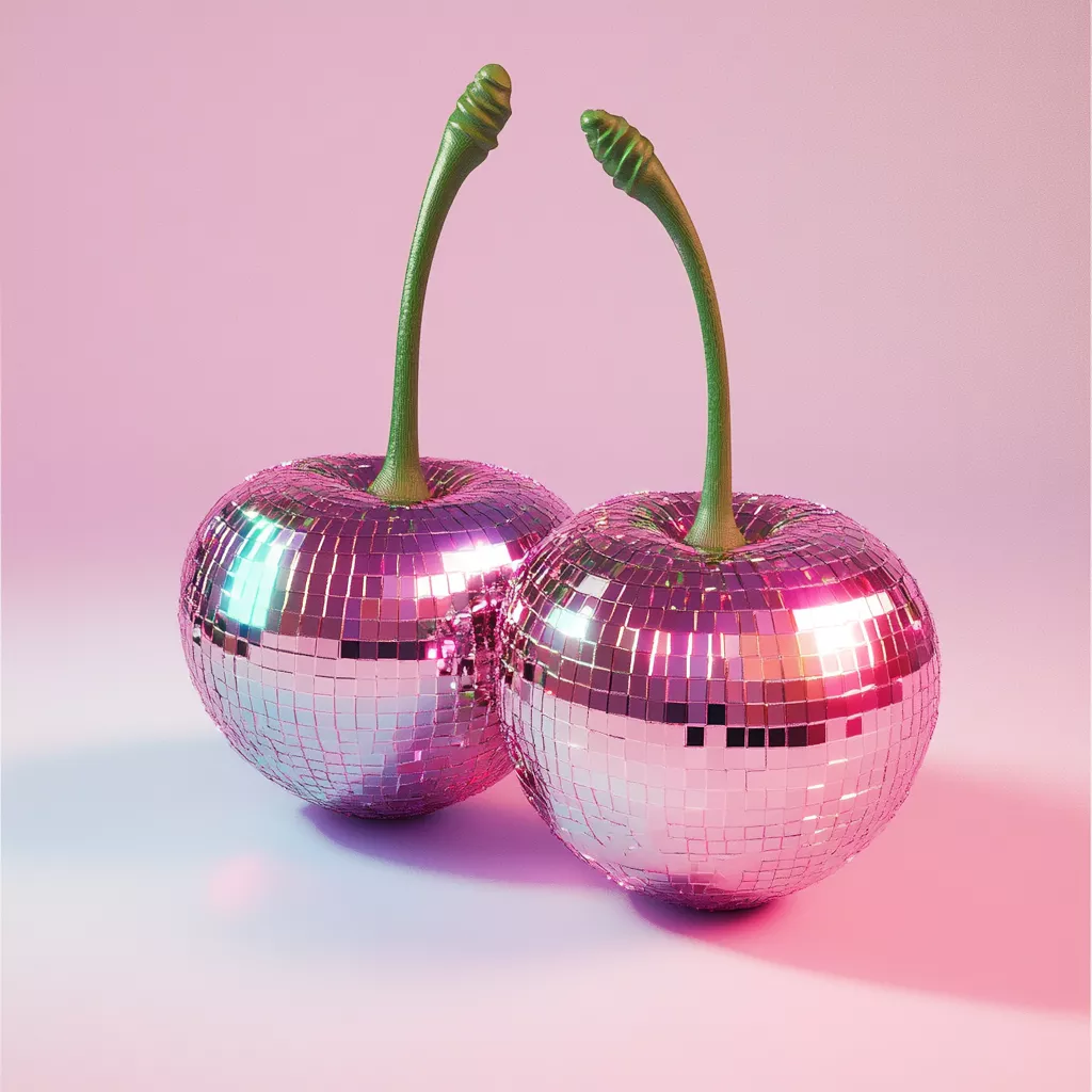 wbsoft_a_surreal_photo_of_two_cherries_designed_as_pink_disco_b_d721a84d-8913-4a7b-ae00-ede968ae586d.png