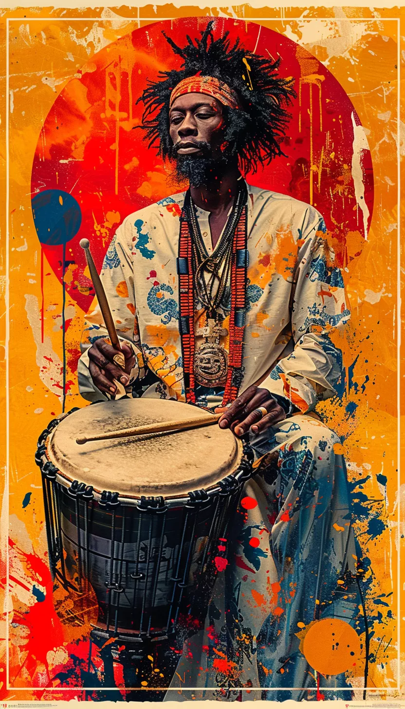 wbsoft_a_poster_depicting_a_player_with_a_drum_in_the_style_of__2e69943d-ae3e-4d69-aa6a-a7c02d342360.png