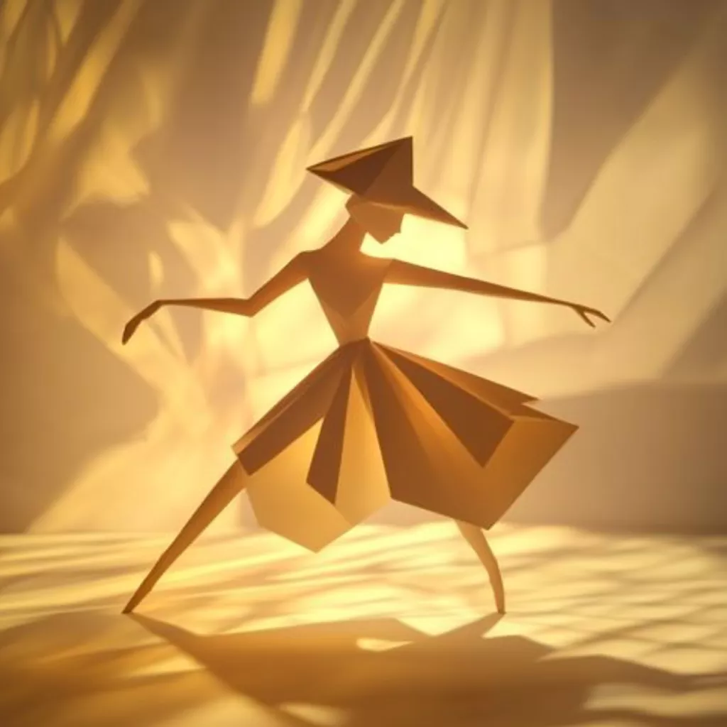wbsoft_1d_Origami-style_cartoon_dancer_folded_paper_hat_casting_3a55c015-b1a2-40ba-b84e-ff2135ec2c73.png