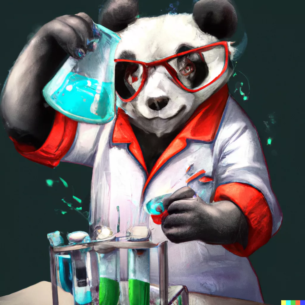 DALL·E 2023-11-20 13.34.52 - panda mad scientist mixing sparkling chemicals, digital art.png