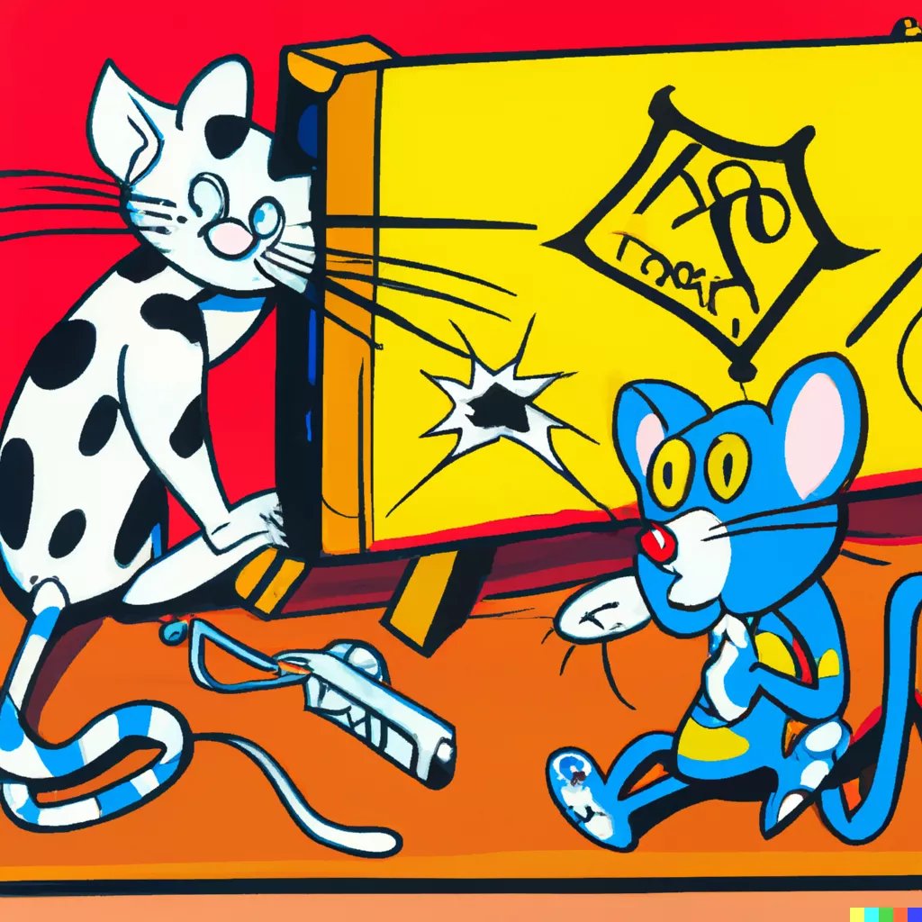 DALL·E 2023-07-01 00.08.45 - Tom and Jerry by painting Roy Fox Lichtenstein.png