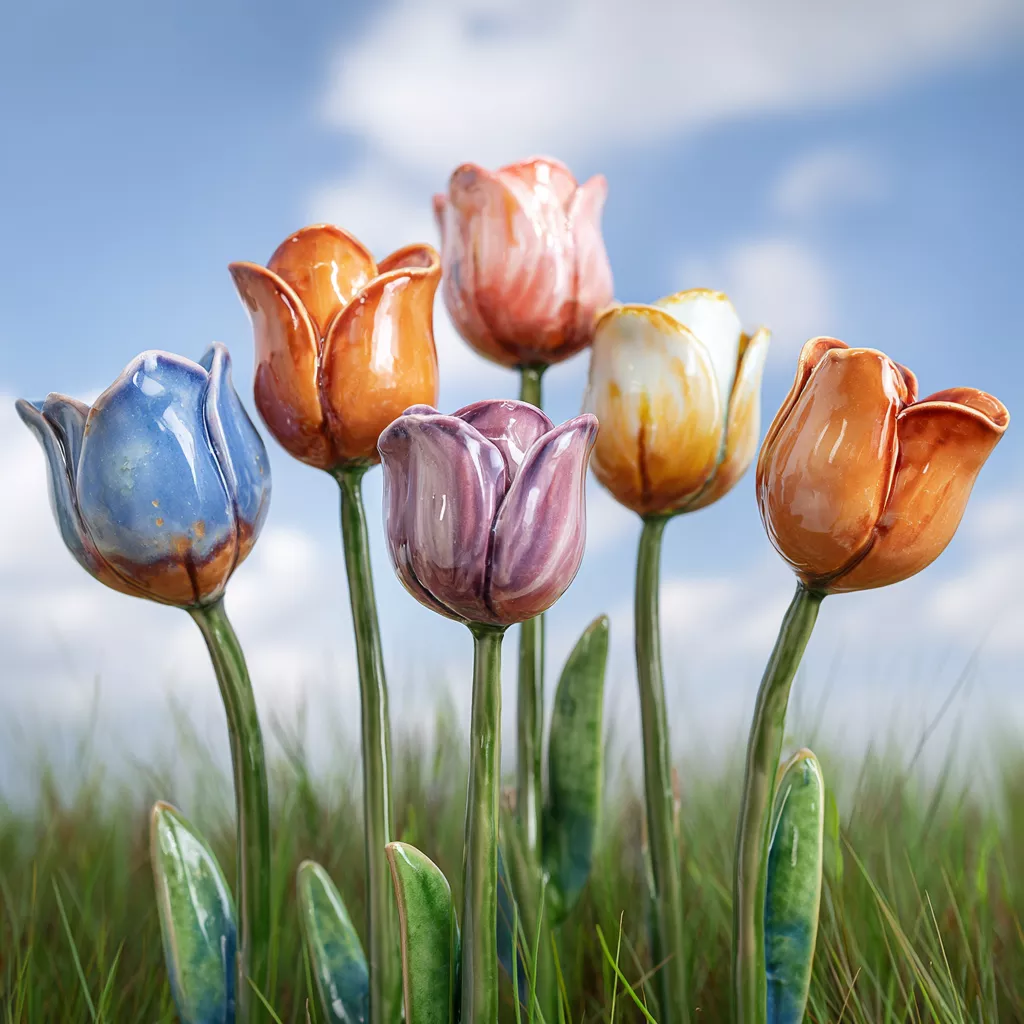 wbsoft_A_group_of_ceramic_tulips_in_various_colors_glossy_and_a_d33a5ce9-d8f2-4f7e-95e8-67db7c00d661.png