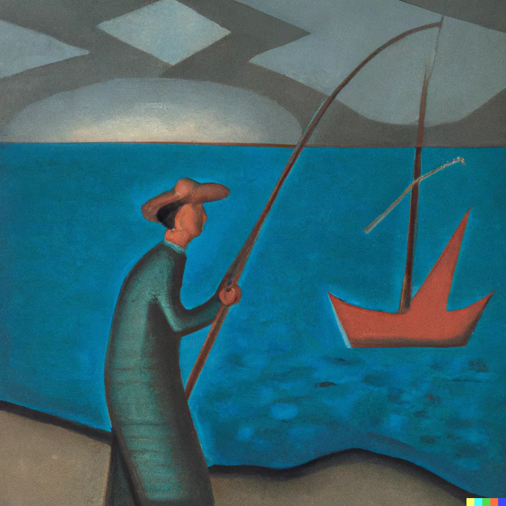 DALL·E 2023-05-12 16.55.57 - a person who fishes in the sea painting by Rufino Tamayo.png