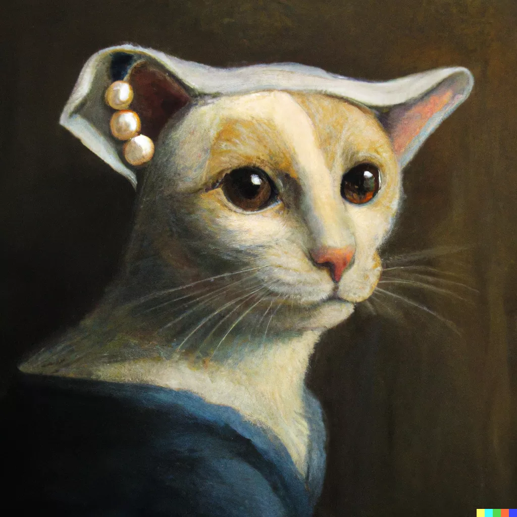 DALL·E 2023-05-25 18.19.18 - _An cat with pearl earrings_ by Johannes Vermeer.png