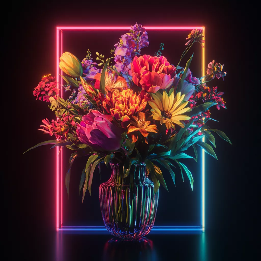 wbsoft_A_black_background_with_neon_lights_a_vase_with_multiple_47360645-74d7-4613-81af-e45f8551c134.png