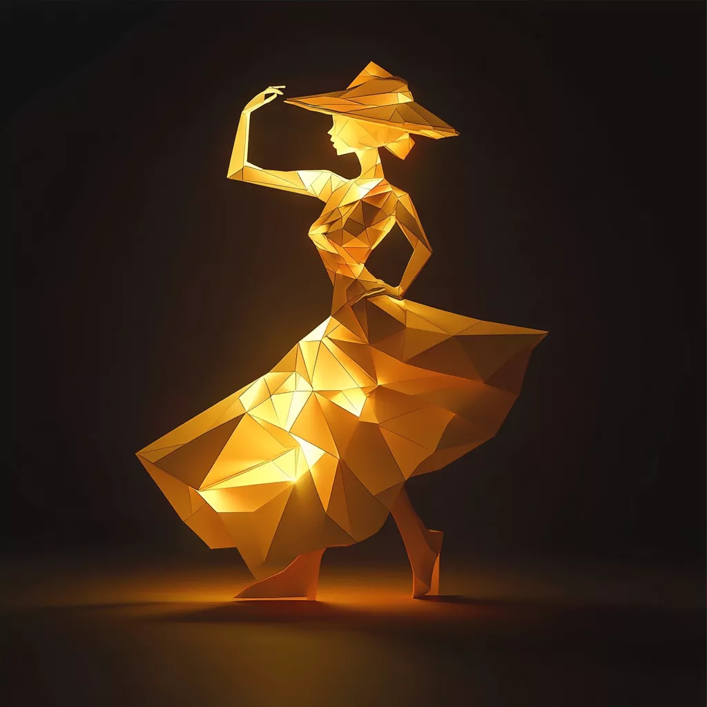 wbsoft_1d_Origami-style_cartoon_dancer_folded_paper_hat_casting_daac6b03-6889-45e8-ab9b-11a7aac4b61f.png